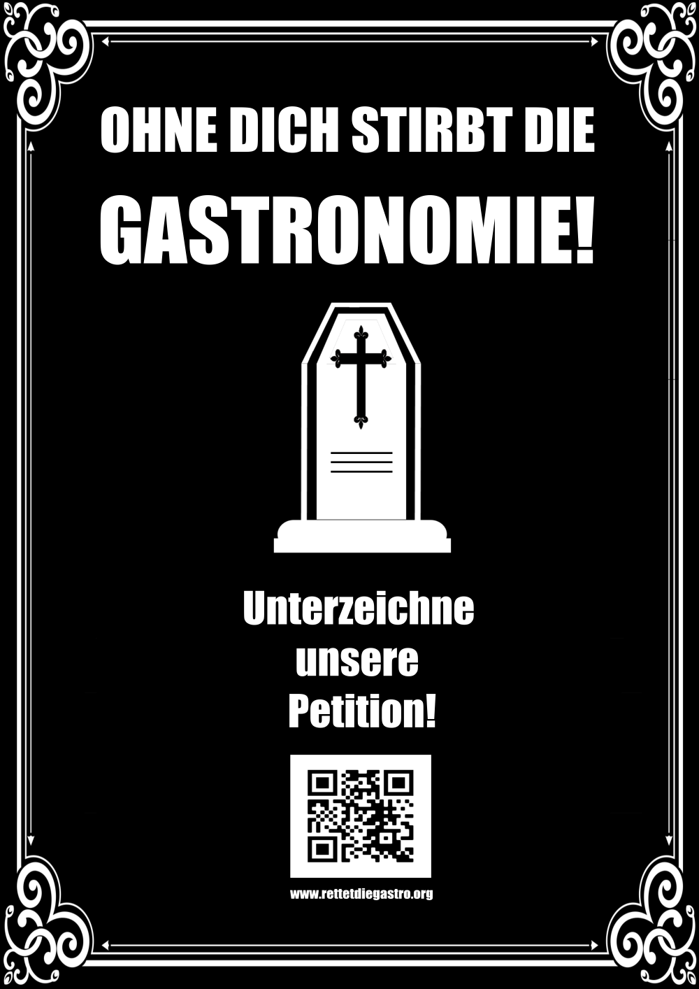 Plakat - Ohne dich stirbt die Gastro